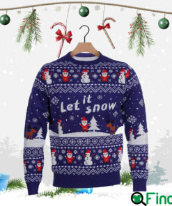 Blue Let it Snow Ugly Christmas Sweater