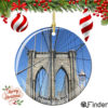 Brooklyn Bridge Porcelain Christmas Ornament