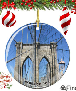 Brooklyn Bridge Porcelain Christmas Ornament