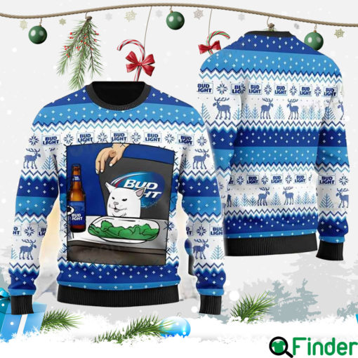 Bud Light Cat Meme Ugly Sweater