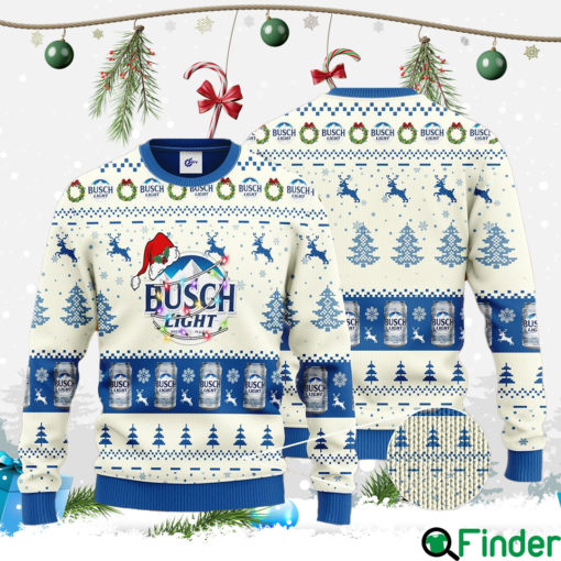 Busch Light Santa Hat Christmas Ugly Christmas Hoodie Sweater