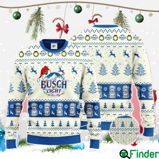 Busch Light Santa Hat Christmas Ugly Christmas Sweater