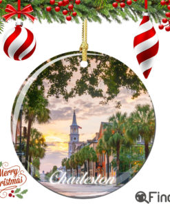 Charleston South Carolina Christmas Ornament Porcelain