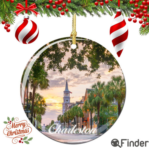 Charleston South Carolina Christmas Ornament Porcelain