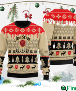 Chevron Pattern Jim Beam Christmas Ugly Sweater