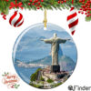 Christ the Redeemer Porcelain Christmas Ornament