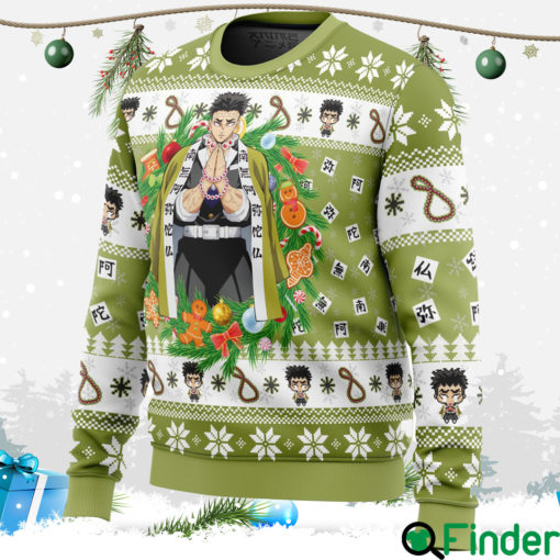 Christmas Gyomei Himejema Demon Slayer Ugly Christmas Sweaters