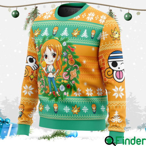 Christmas Nami One Piece Ugly Christmas Sweater Hoodie