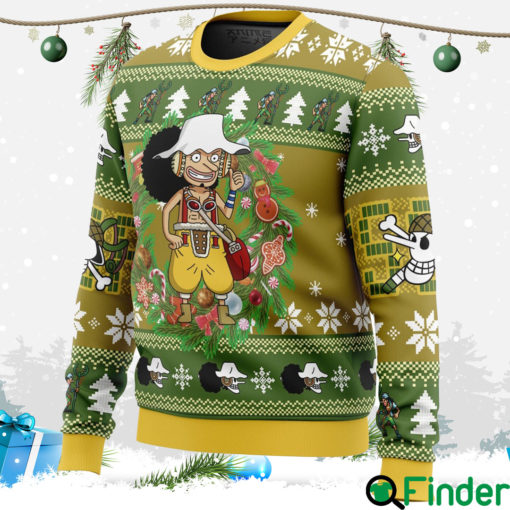 Christmas Usopp One Piece Ugly Christmas Hoodie Sweater