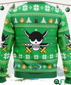 Christmas Zoro One Piece Ugly Christmas Sweater Hoodie