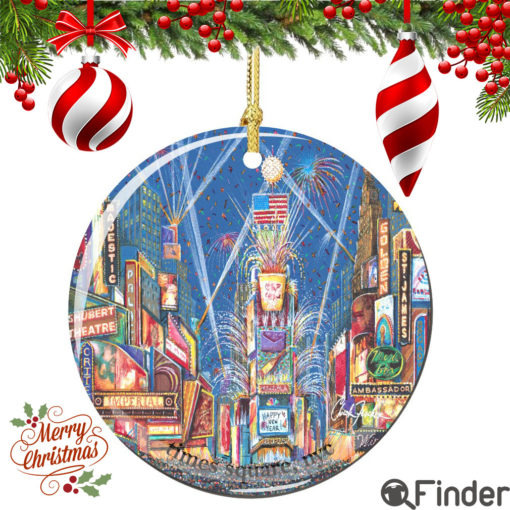 Chuck Fischer's Times Square Porcelain Christmas Ornament