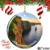 Cliffs of Moher Ireland Christmas Ornament Porcelain Double Sided