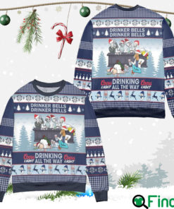 Coors Light Drinker Bell Drinker Bell Christmas Pattern Ugly Christmas Sweater