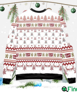 Coors Light Reindeer & Pine Tree Pattern Ugly Christmas Hoodie Sweater