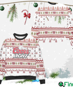 Coors Light Reindeer & Pine Tree Pattern Ugly Christmas Sweater