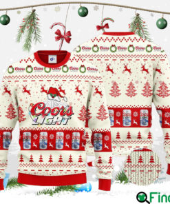 Coors Light Santa Hat Christmas Ugly Christmas Sweater