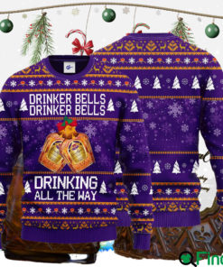 Crown Royal Drinker Bells Drinker Bells Drinking All The Way Ugly Christmas Sweater