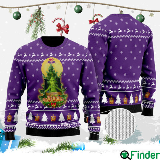 Crown Royal Grinch Snow Ugly Christmas Sweater