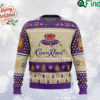 Crown Royal Peach Ugly Christmas Sweater, Whisky Logo Sweatshirt, Crown Royal Whisky All Over Print Sweater, Gift For Fan