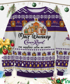 Crown Royal The Happiest Drink On Earth Ugly Christmas Sweater