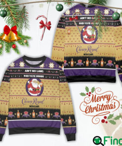 Crown Royal With Claus Ugly Christmas Sweater All Over Print 3D Yellow Sweater