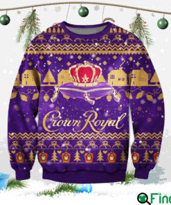 Crown Royal whisky Purple Ugly Christmas Sweater Unisex Knit Ugly Sweater