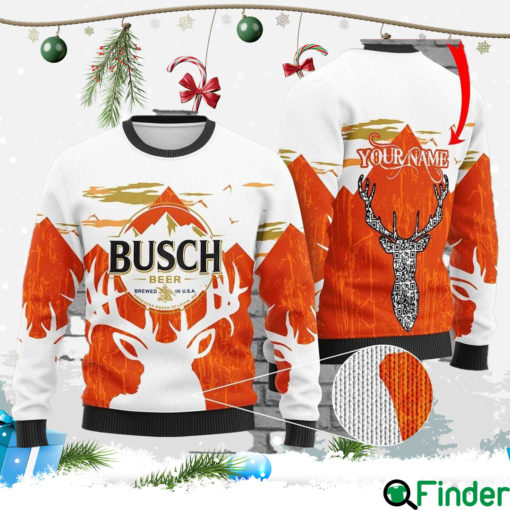 Custom Busch Beer Ugly Christmas Sweater