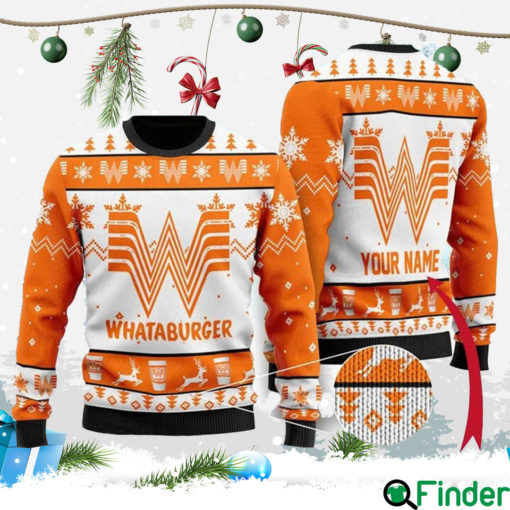 Custom Whataburger Ugly Christmas Sweater