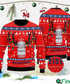 Deer Budweiser Ugly Christmas Sweater Xmas Gift Men And Women Christmas Sweater