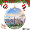 Denver Colorado Christmas Ornament Porcelain Double Sided