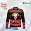 Derry Christmas IT Ugly Sweater, IT Movie Sweatshirt, Horror Movie Characters All Over Print Sweater, Scary Halloween Outfit,Halloween Gift