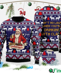 Drinking With Claus Funny Christmas Gift Ugly Christmas Sweater