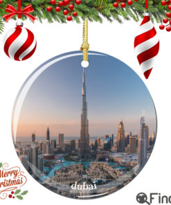 Dubai Christmas Ornament Porcelain Double Sided