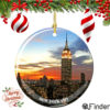 Empire State Building Porcelain Christmas Ornament