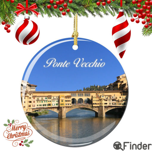 Florence Ponte Vecchio Christmas Ornament Porcelain