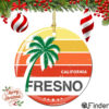 Fresno California Christmas Ornament Porcelain Double Sided