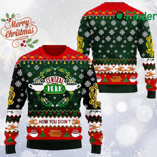 Friends TV Series Ugly Xmas Sweater, Friends Xmas Sweatshirt, Friends All Over Print Sweatshirt, TV Show Ugly Sweater