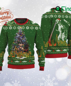 Godzilla Movie Ugly Christmas Sweater, Godzilla Sweatshirt, Movie All Over Print Sweater, Godzilla Fan Gift, Christmas Gift