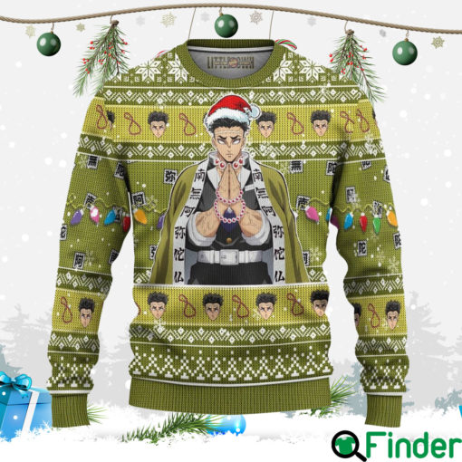 Gyomei Demon Slayer Ugly Christmas Hoodie Sweater