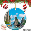 Halong Bay Vietnam Christmas Ornament Porcelain