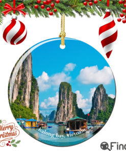 Halong Bay Vietnam Christmas Ornament Porcelain