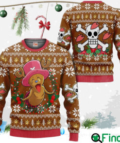 Happy Chopper Ugly Christmas Sweater One Piece Anime Xmas Gift