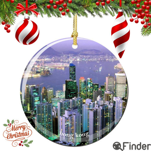 Hong Kong Christmas Ornament Porcelain