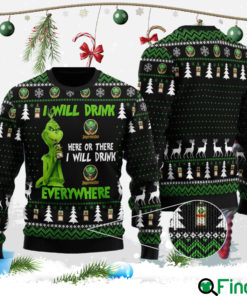 I Will Drink Jagermeister Everywhere Christmas Ugly Sweater