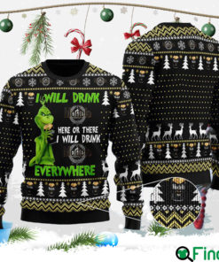 I Will Drink Modelo Negra Everywhere Christmas Ugly Sweater