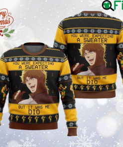 It Was Me Dio Jojo’s Bizarre Adventure Ugly Xmas Sweater, Anime Cartoon Sweatshirt, Japanese Manga All Over Print Sweater, Gift For Fan