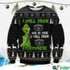 Jack Daniels Grinch I Will Drink Everywhere Ugly Christmas Sweater