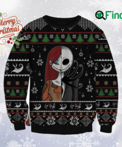 Jack Skel lington Ugly Xmas Sweater, Jack Skel lington All Over Print Sweatshirt, The Nightmare Before Christmas Sweater, Christmas Gift