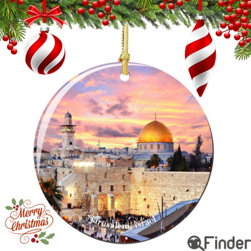 Jerusalem Israel Christmas Ornament Porcelain