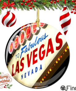 Las Vegas Porcelain Christmas Ornament